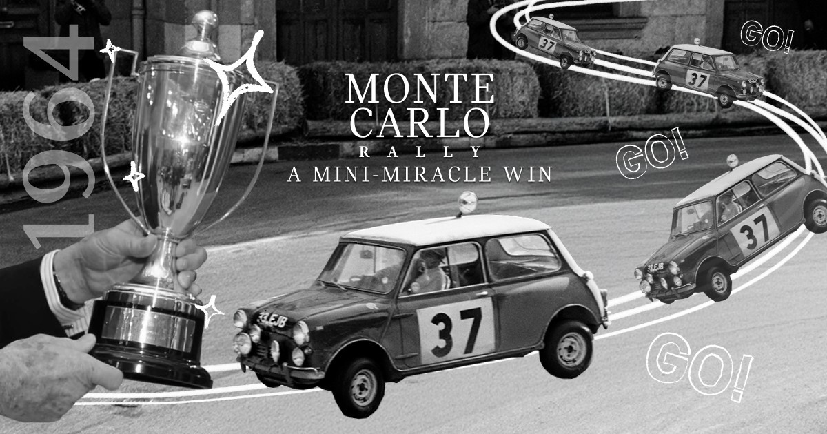 Monte Carlo Rally 1964 - where the MINI ✨magic✨ began. Get an 