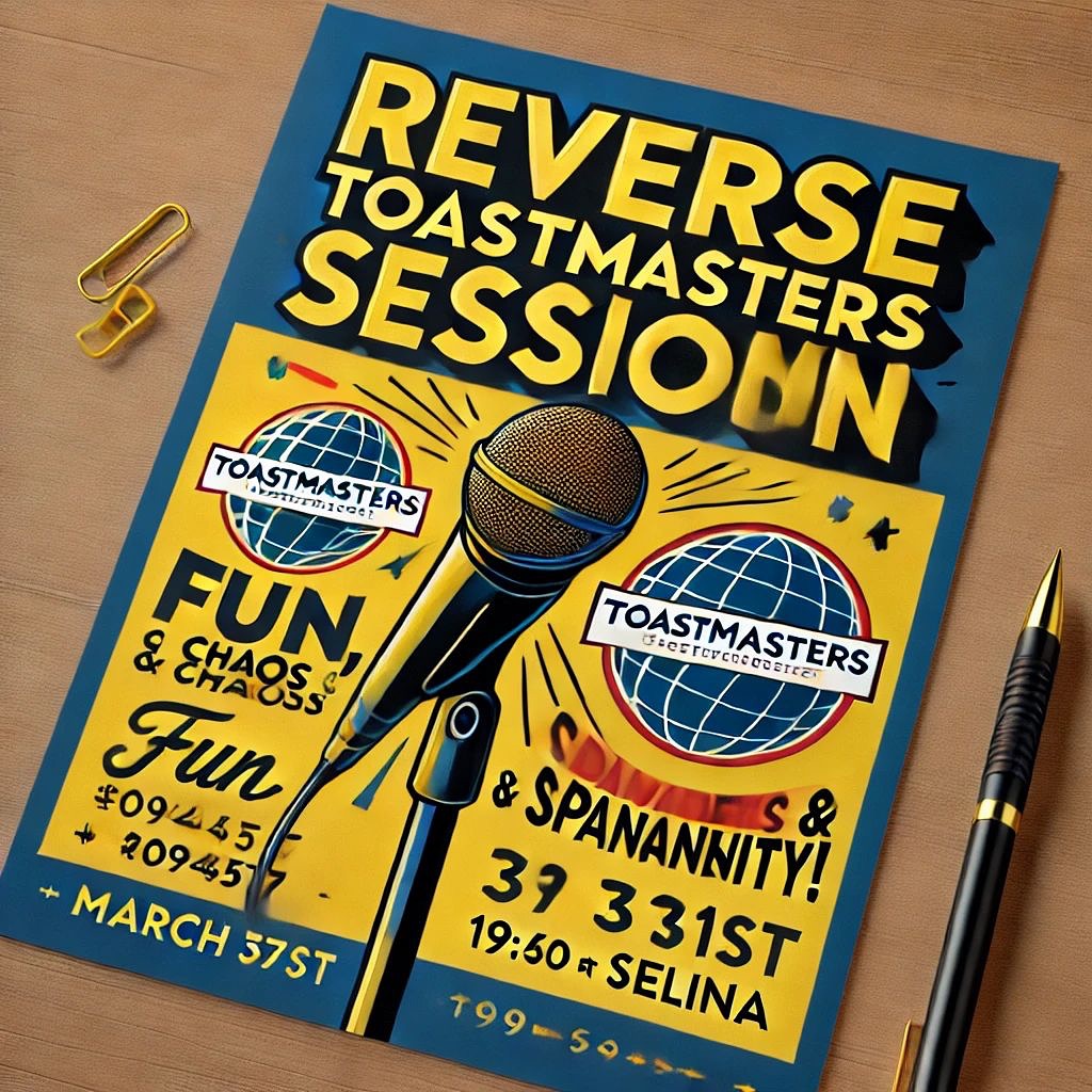 International - ⌛Reverse Toastmasters Session! Fun, Chaos & Spontaneity ...