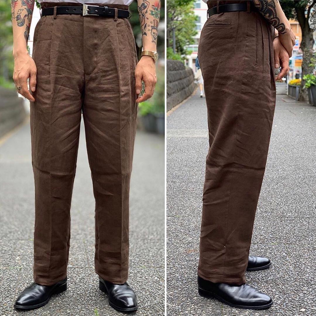 ドライボーンズ - --Linen Two Tack Trousers-- リネン素材の50s調の