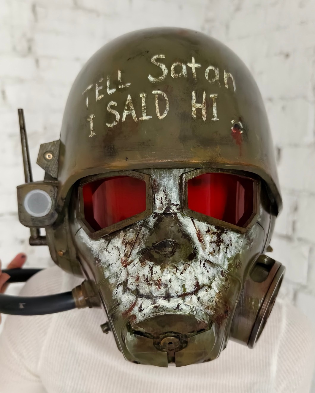 fallout motorcycle helmet for sale Korda Icon Lemur 13.5x12x15 Lightweight Fallout New Vegas NCR Veteran