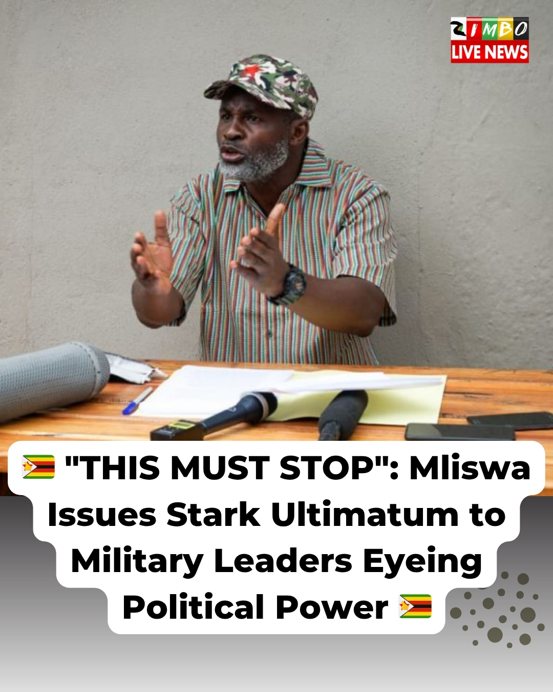 Zimbo - In a direct and forceful challenge to the role of the security ...