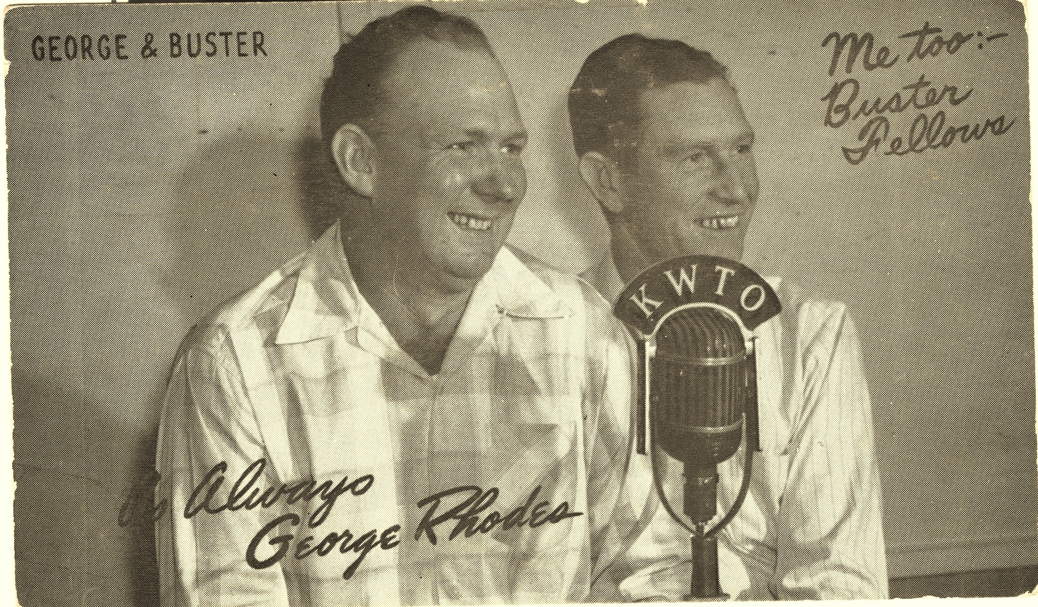 Wayne - When George Rhodes and Buster Fellows both backed friend Porter ...