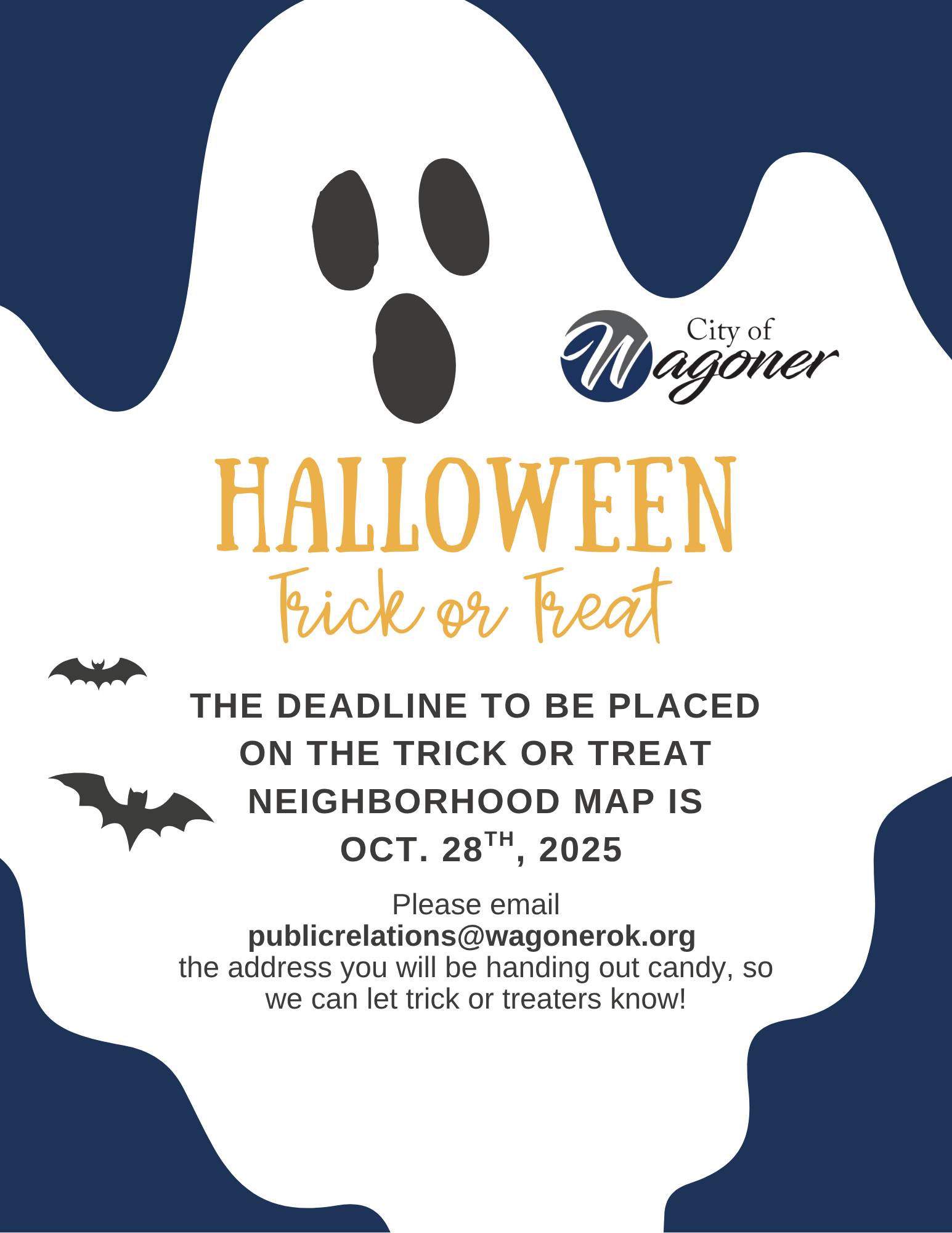 🎃Let us know so we can... - City of Wagoner - Municipality | Facebook