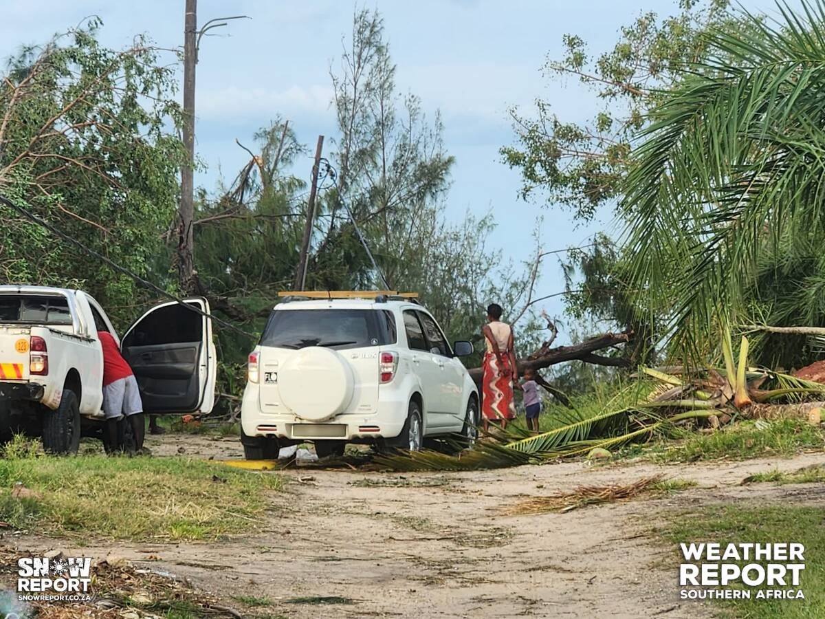 Christian sent us these photos of the damage in Tofo, Mozambique 