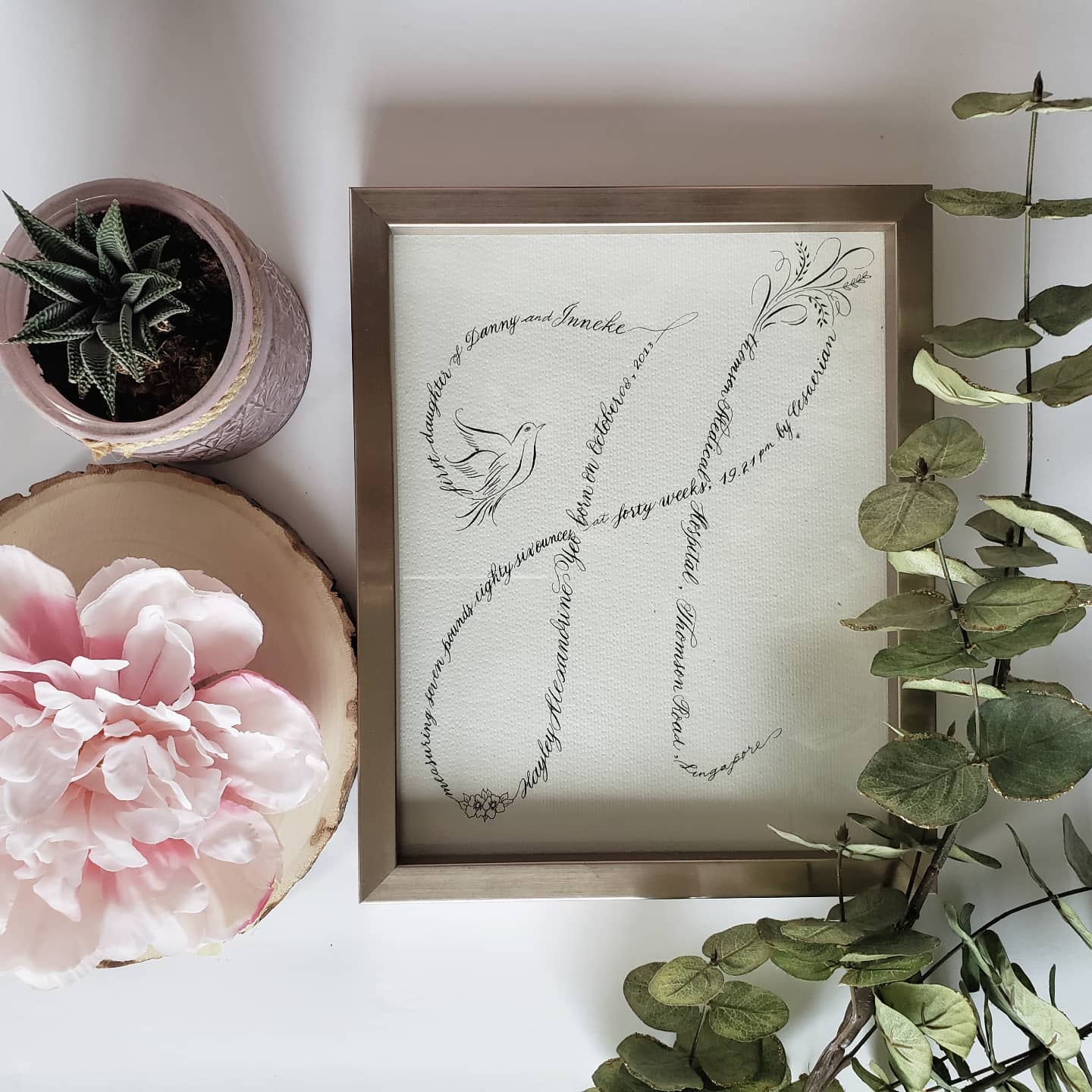 Customized baby details into... - Maple Ink Calligraphy