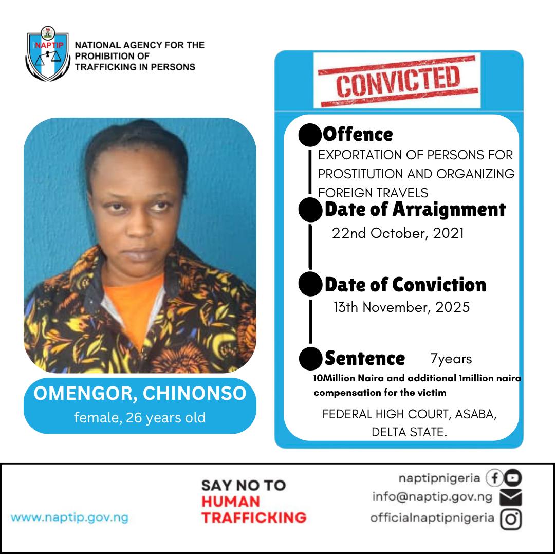 Naptip - A Federal High Court sitting in Asaba, Delta State, presided ...