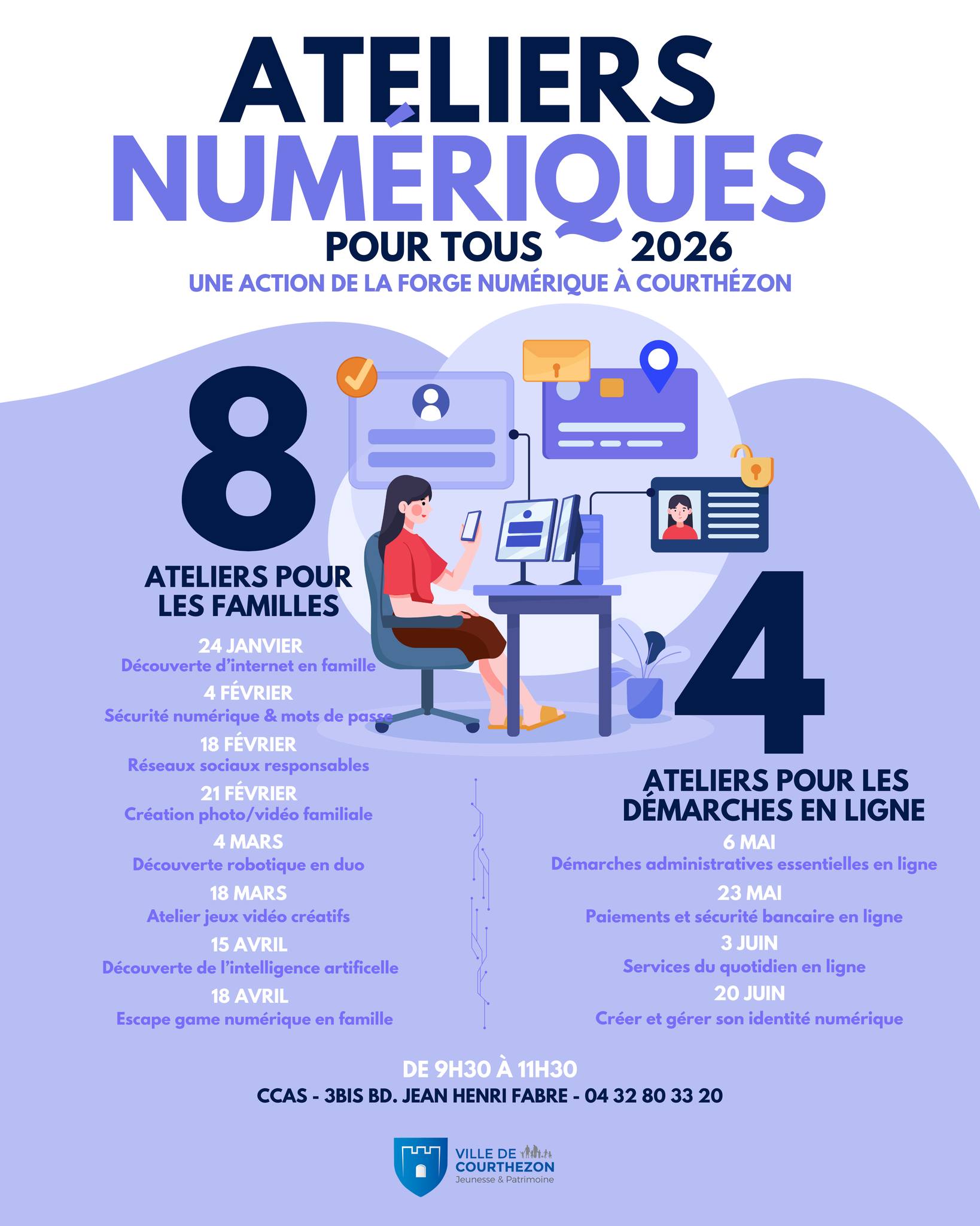 Ville - 🌐 Ateliers numériques 🌐 🤝 En 2026 Courthézon continue de vous ...