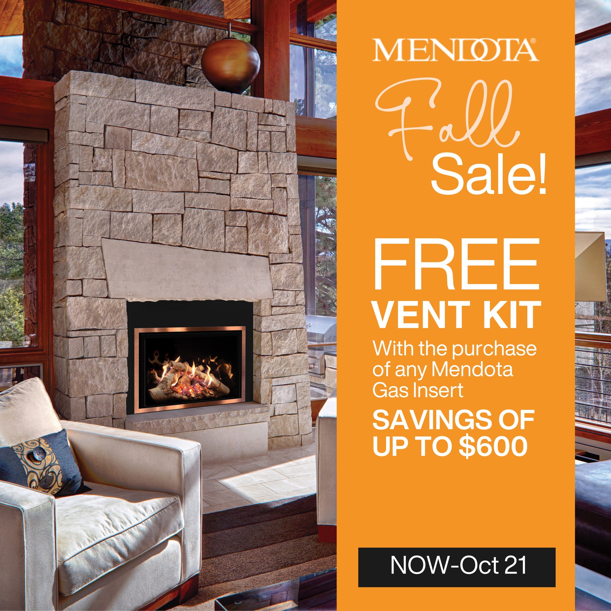 Mendota Hearth Gas Fireplaces & Inserts - Take a wider view in any room ...