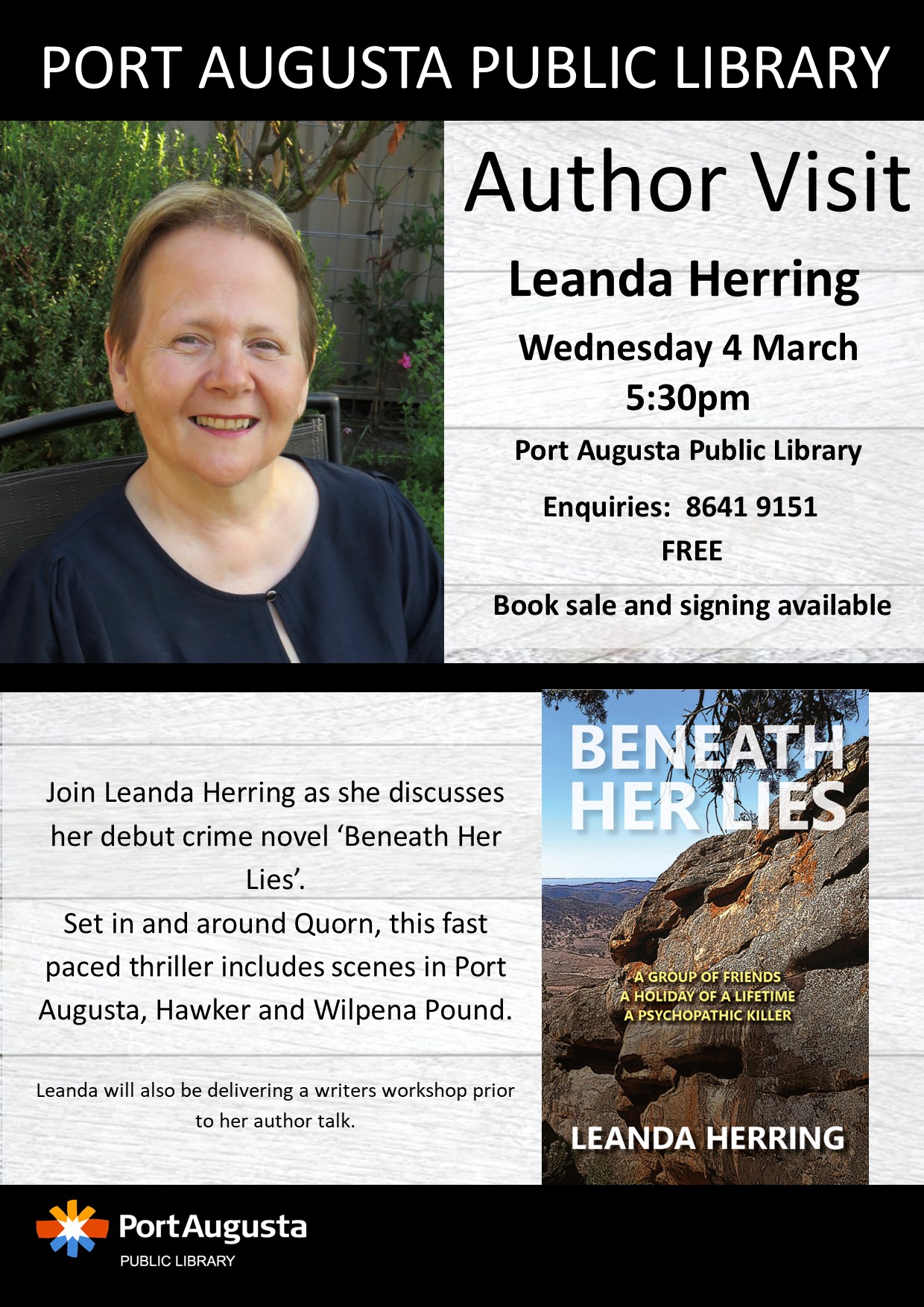 Port - We are very excited to be hosting a writer's workshop and author ...
