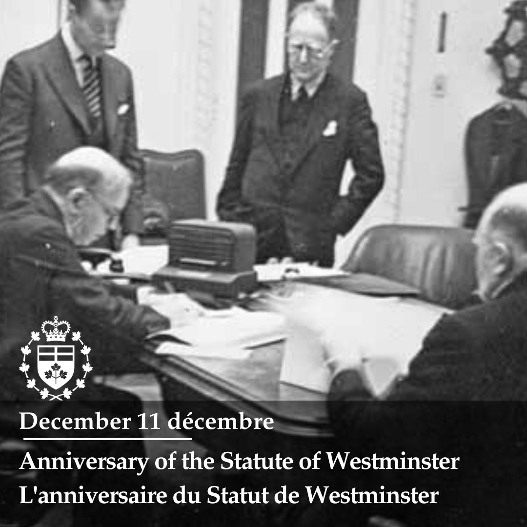 Edith - The Statute of Westminster, passed on December 11, 1931, marked ...
