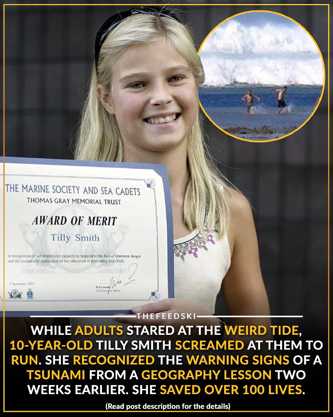 TheFeedski - In 2004, Tilly Smith was on vacation in Thailand with her ...
