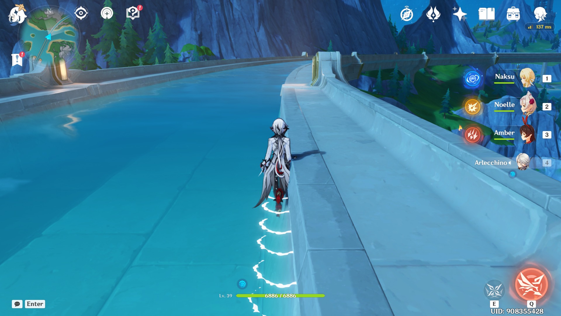 There is this glitch where you can walk on fontaine waterlines by