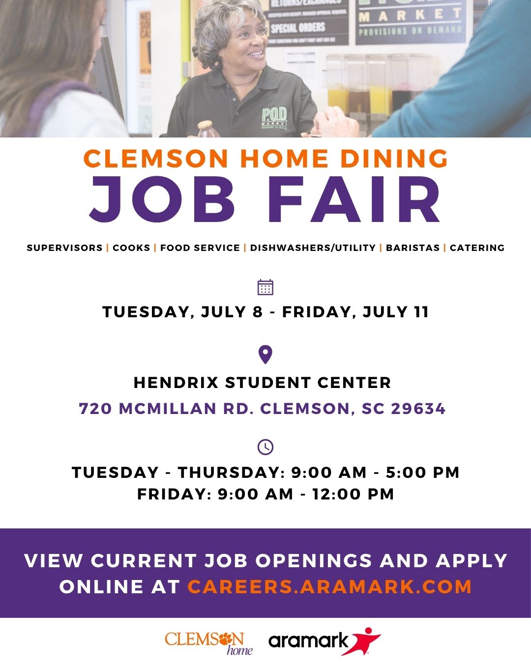 Photo inspiration: Online Resident Dining Job Openings Reference: Clemson Dining