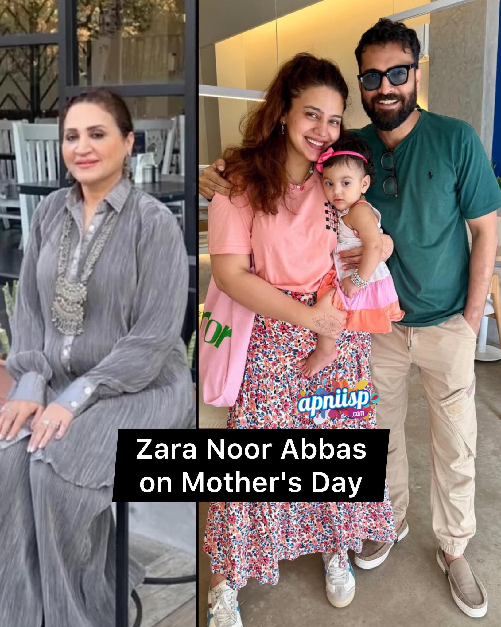 ApniISP.Com - Zara Noor Abbas with her daughter Noor-e-Jahan and mom ...