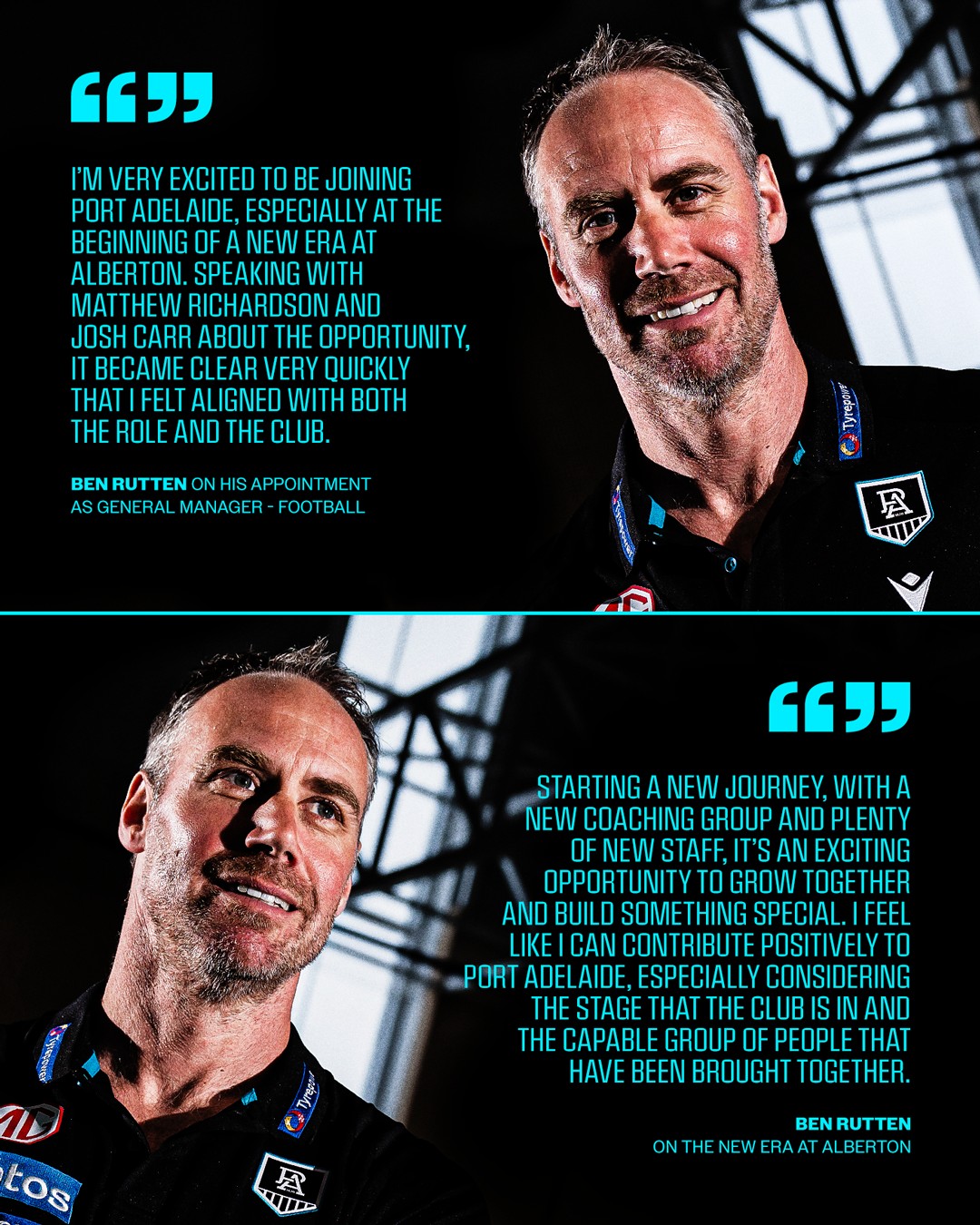 Port - Hear from our new footy boss, Ben Rutten 🤝⤵️ | Facebook