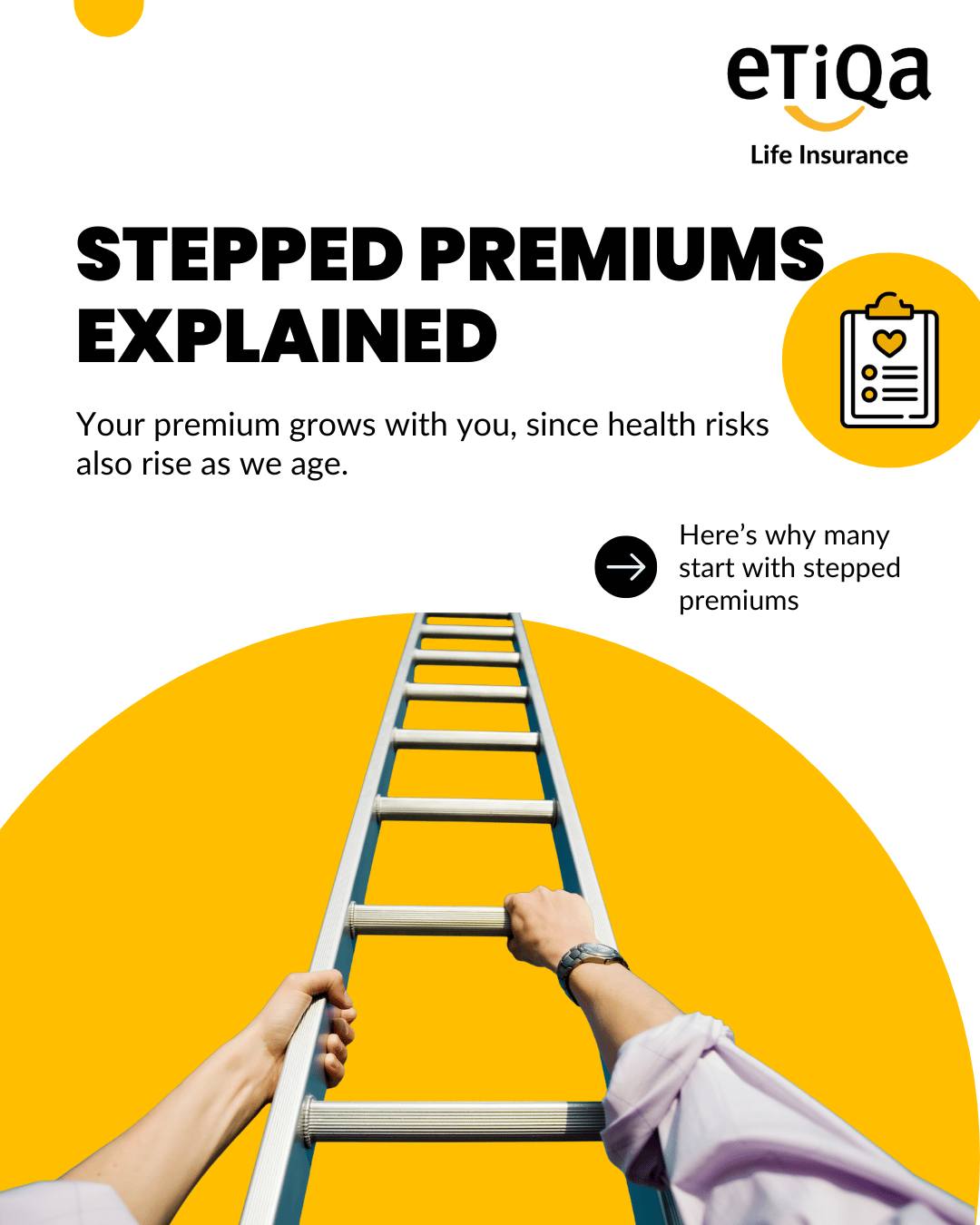 Etiqa - Start small, protect big. Stepped premiums mean... | Facebook