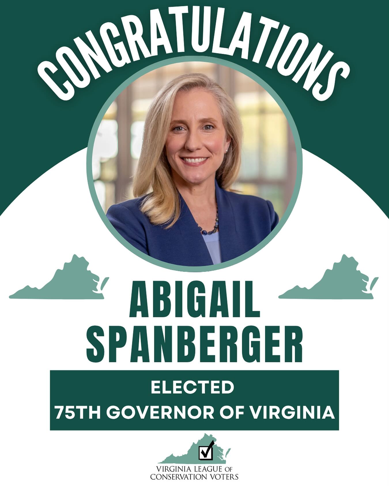 Virginia - We are thrilled to announce that Abigail Spanberger has been ...