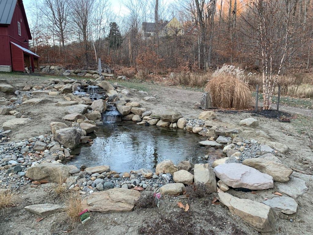 Highland Pond & Stream - The stream appears as a spring coming out of ...