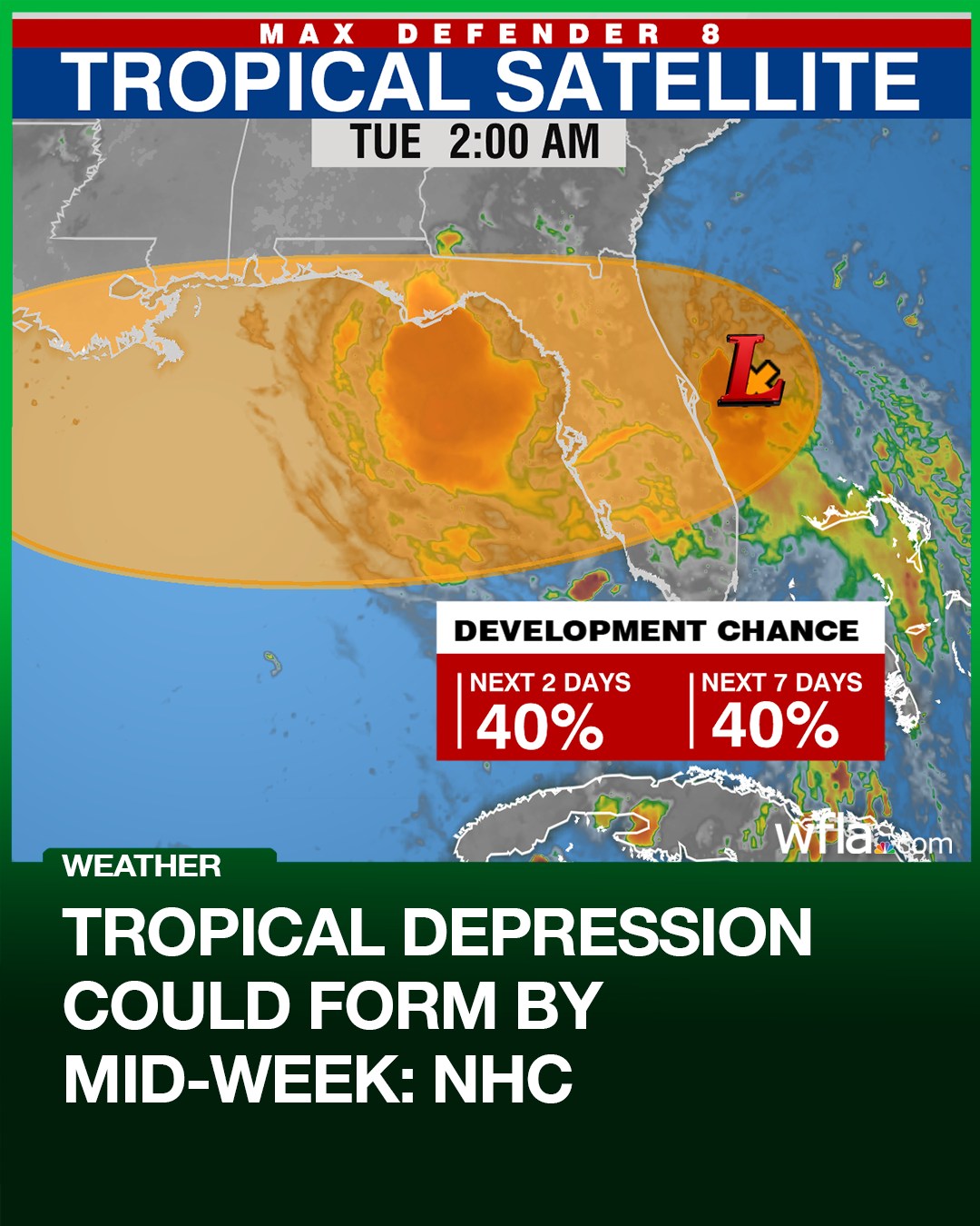 WFLA - An area of low pressure located just offshore of the east coast ...