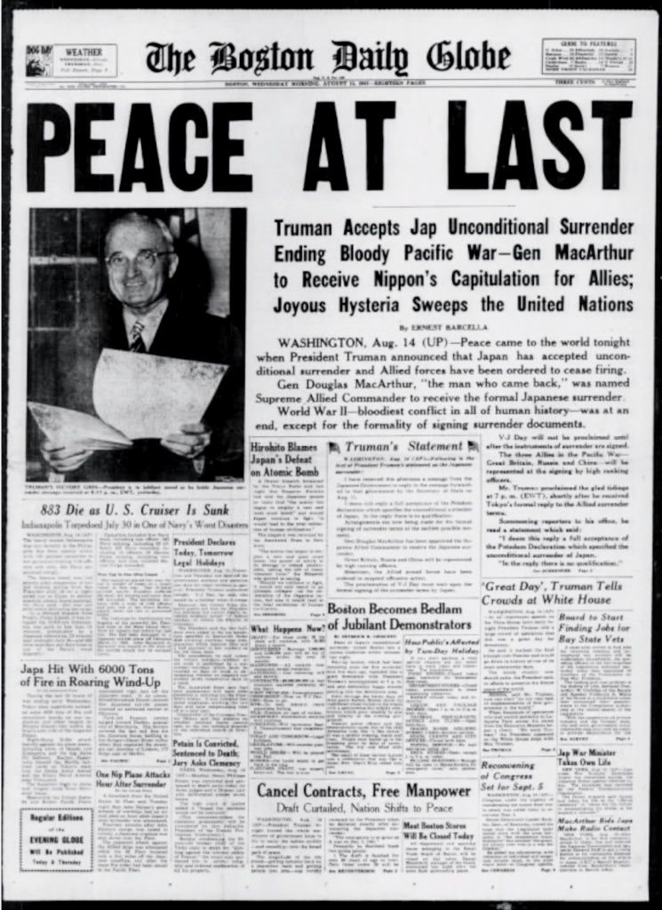 World - August 15, 1945 The Anniversary of V-J Day 🇯🇵 President Truman ...