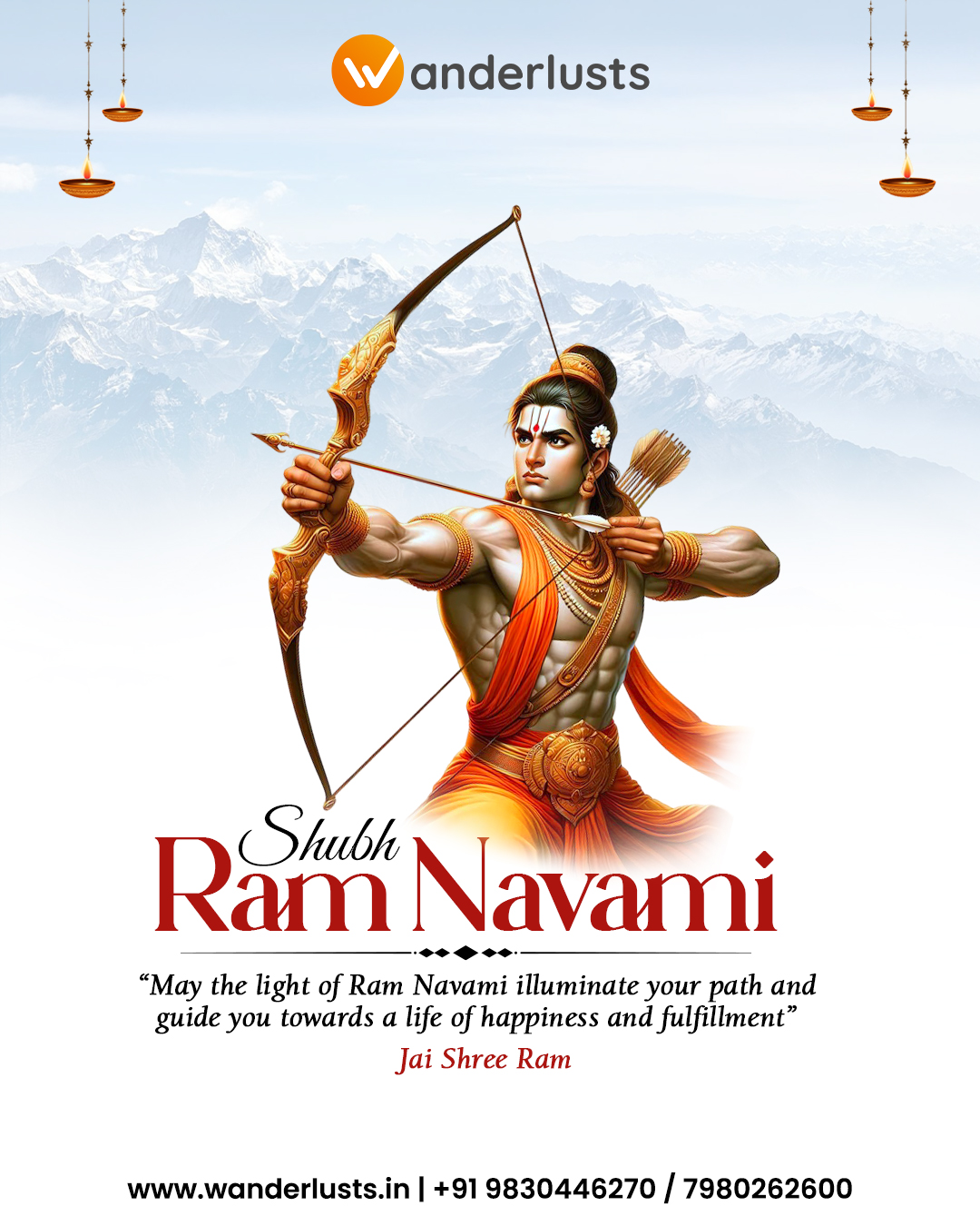 Wanderlusts - 🌸 Happy Ram Navami 🌸 On this auspicious day, may Lord Ram ...