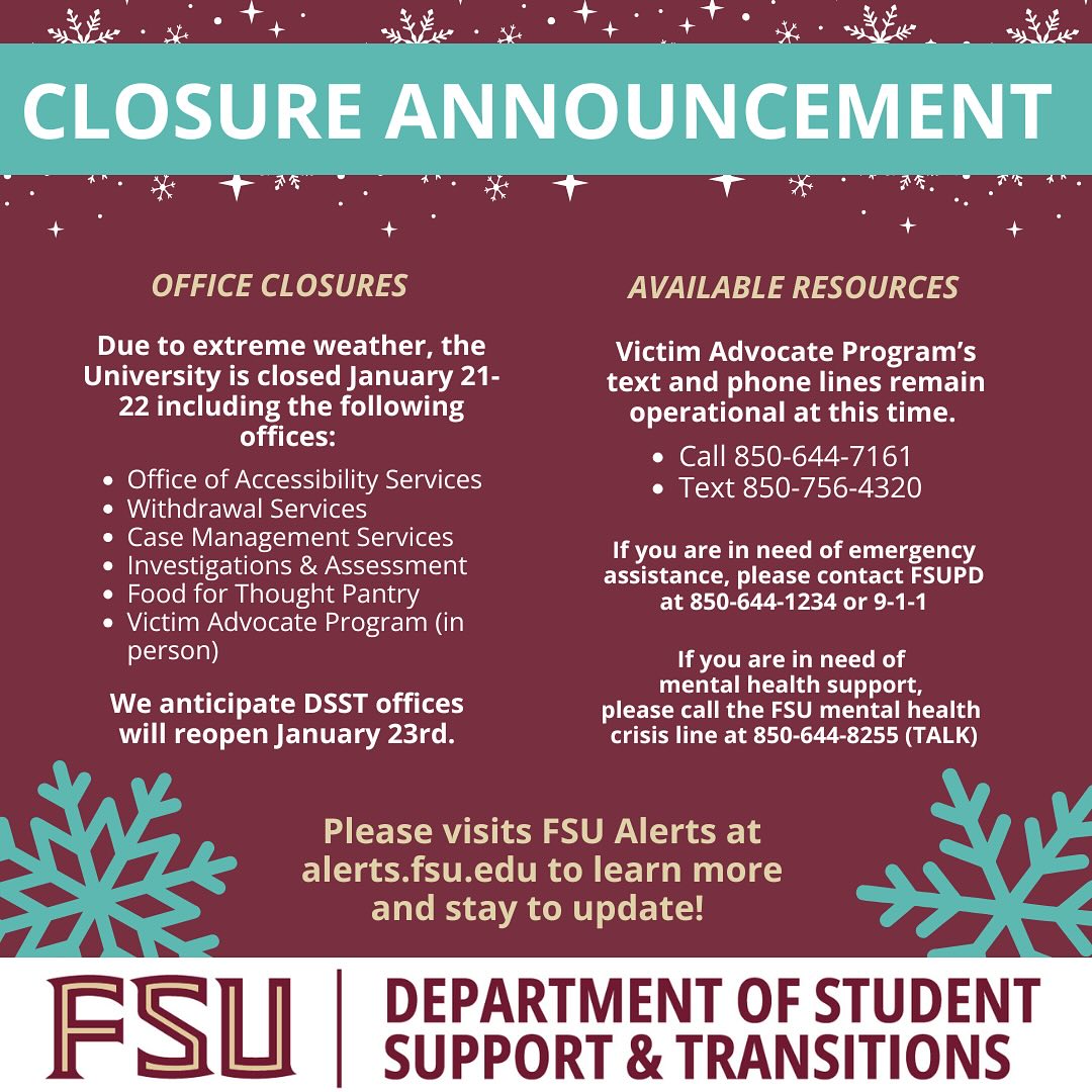 FSU Department of Student Support & Transitions | Tallahassee FL