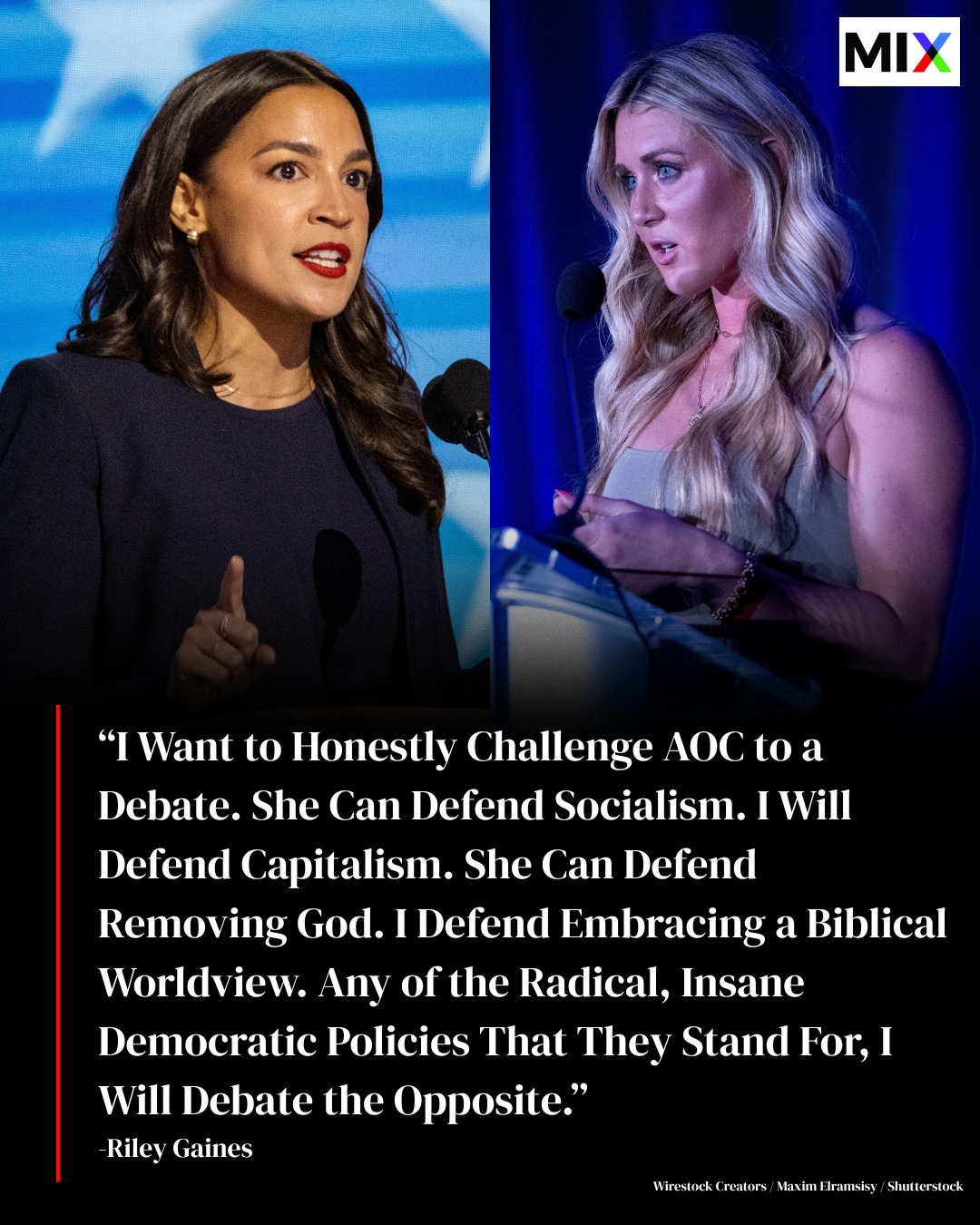 The Mix - Riley Gaines Fires Back at AOC, Offers to Debate After a ...
