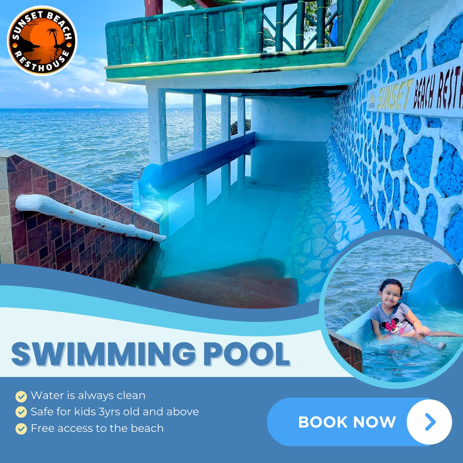 Our pool is now open! 🏊‍♀️😍 Have... - Sunset Beach Resthouse