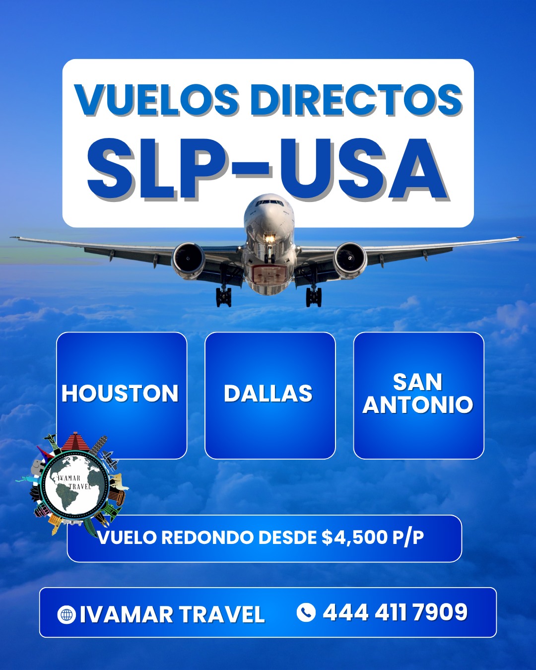 Vuelos baratos desde $327 de San Luis Potosí a Beaumont Expedia