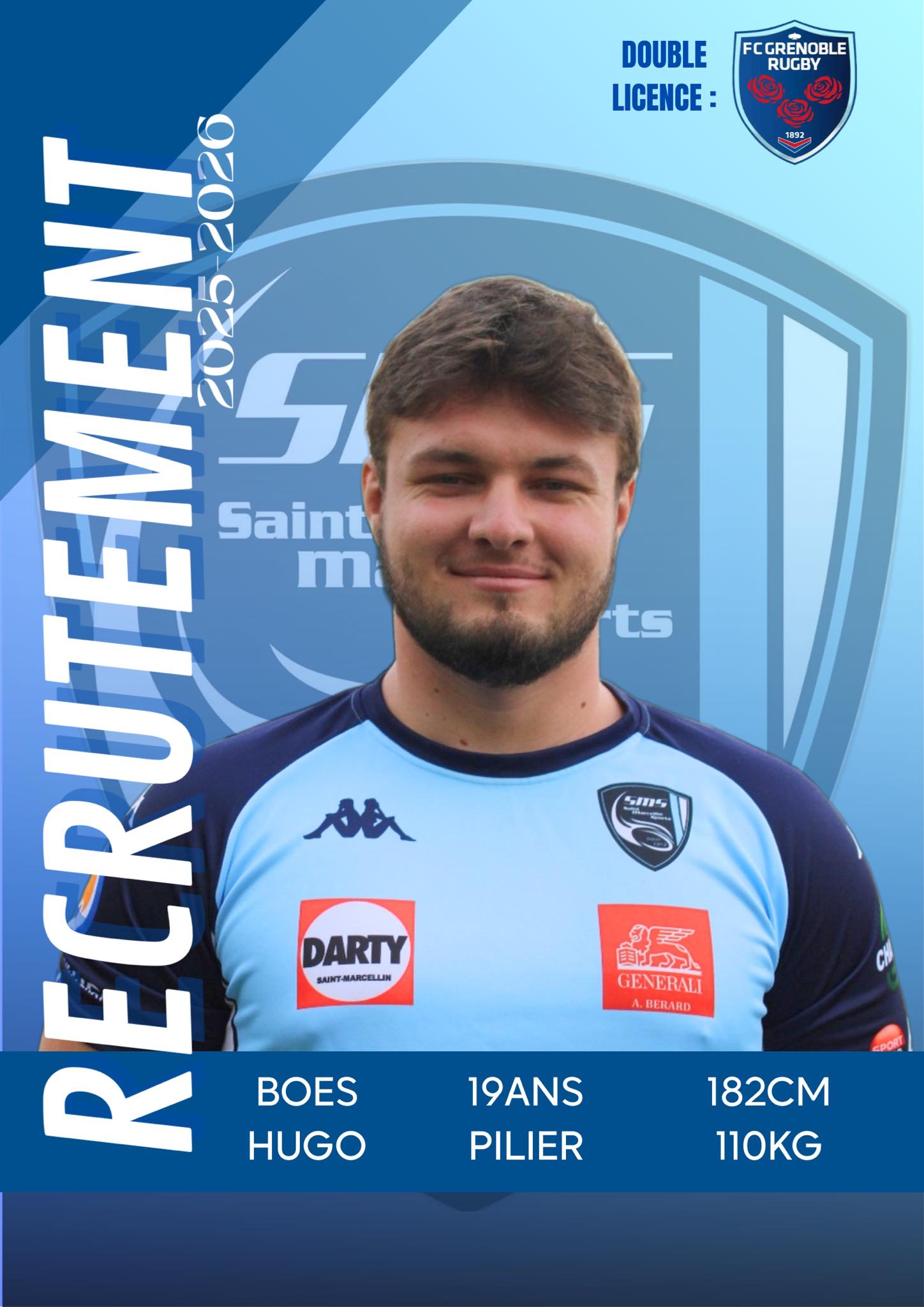 Sms - 📢 RECRUTEMENT DU JOUR 📢 2 clubs, une seule passion : Hugo vient ...