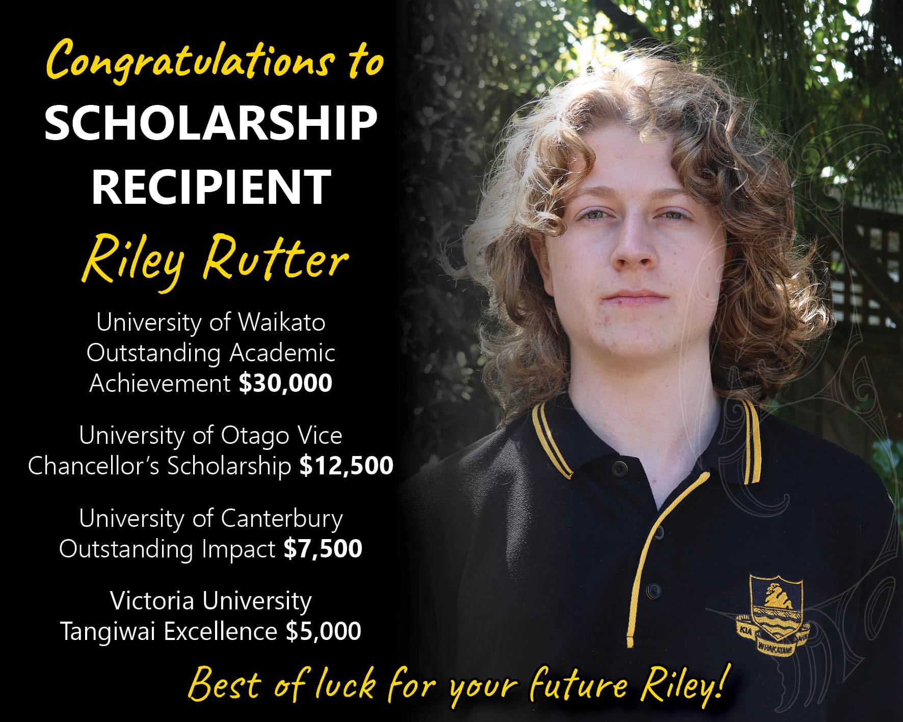 Congratulations to Riley Rutter on this incredible achievement ...
