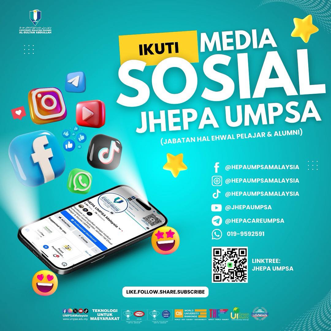 HEPA - [SALURAN MEDIA SOSIAL RASMI JHEPA UMPSA] Ikuti semua platform ...