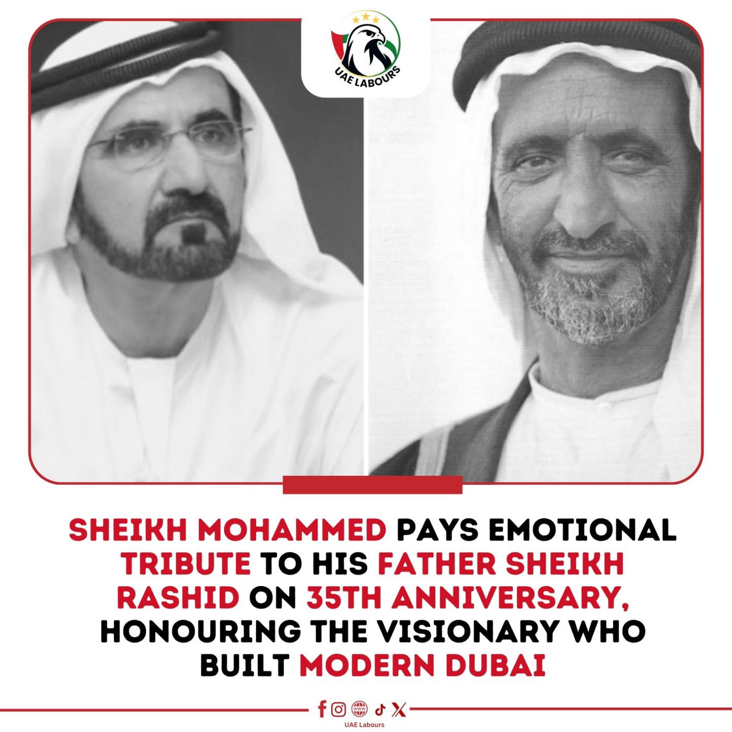 UAE - A heartfelt tribute from HH Sheikh Mohammed bin Rashid to his ...