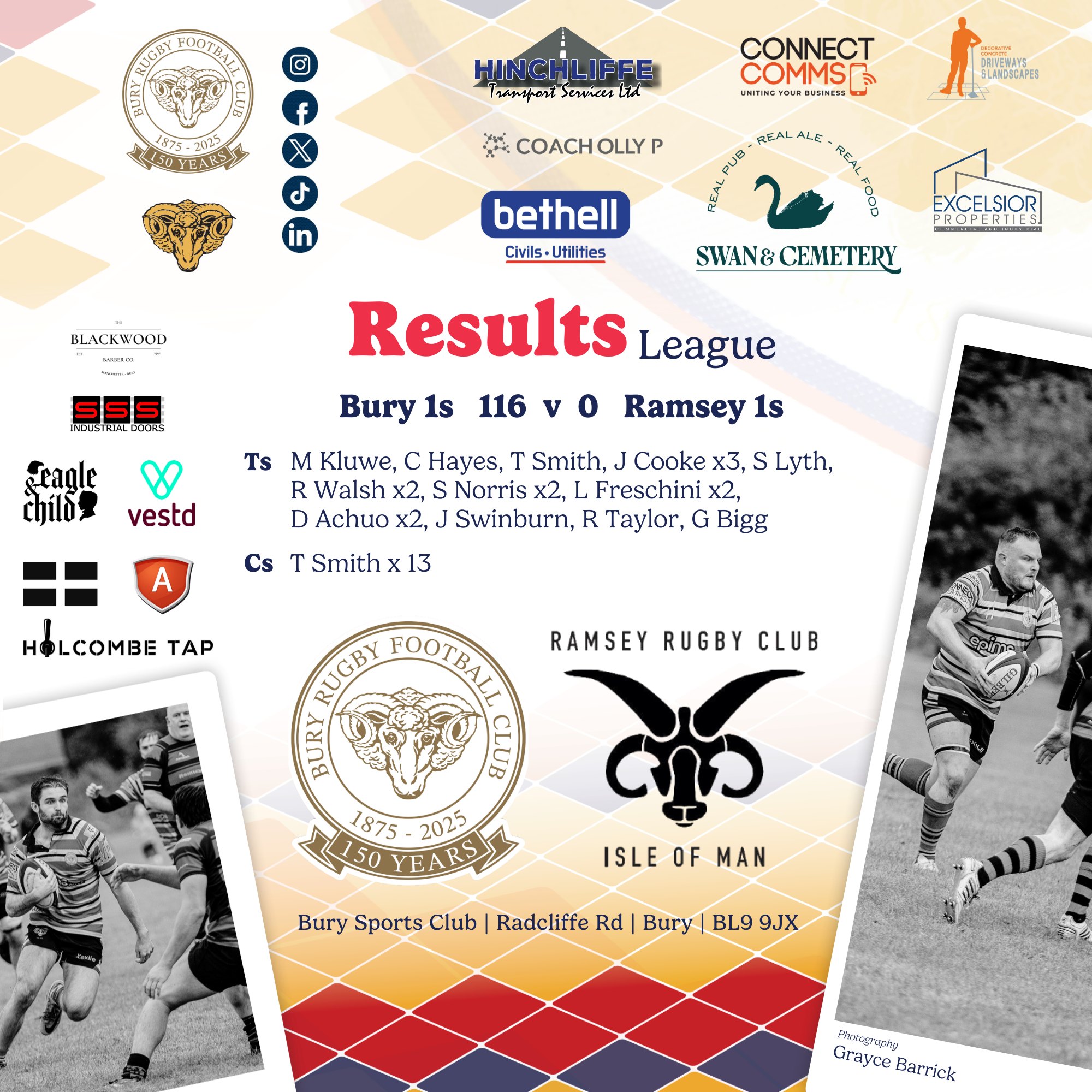 Bury RUFC - 🏉 RESULTS 🏉 It's been a busy weekend for our... | Facebook