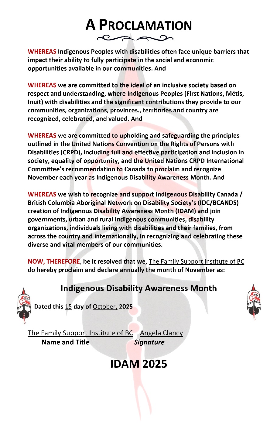 Family - FSI joins organizations across the nation in proclaiming ...