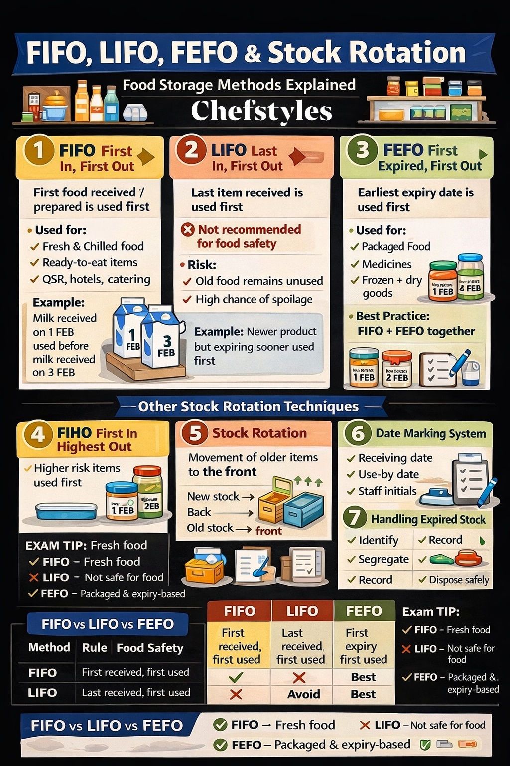 CHEF Styles - FIFO, LIFO & FEFO - Food Storage Made Simple... | Facebook