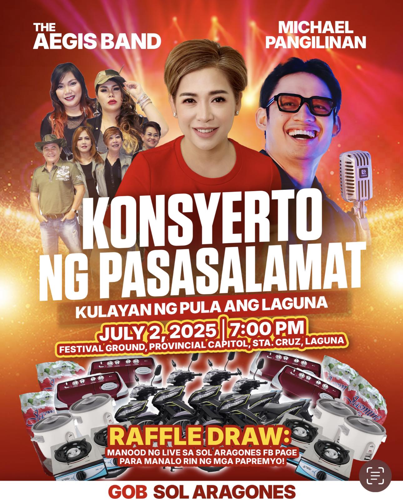 Sol - JUST IN‼️ KONSYERTO NG PASASALAMAT ni GOV SOL ARAGONES ️ Kulayan ...