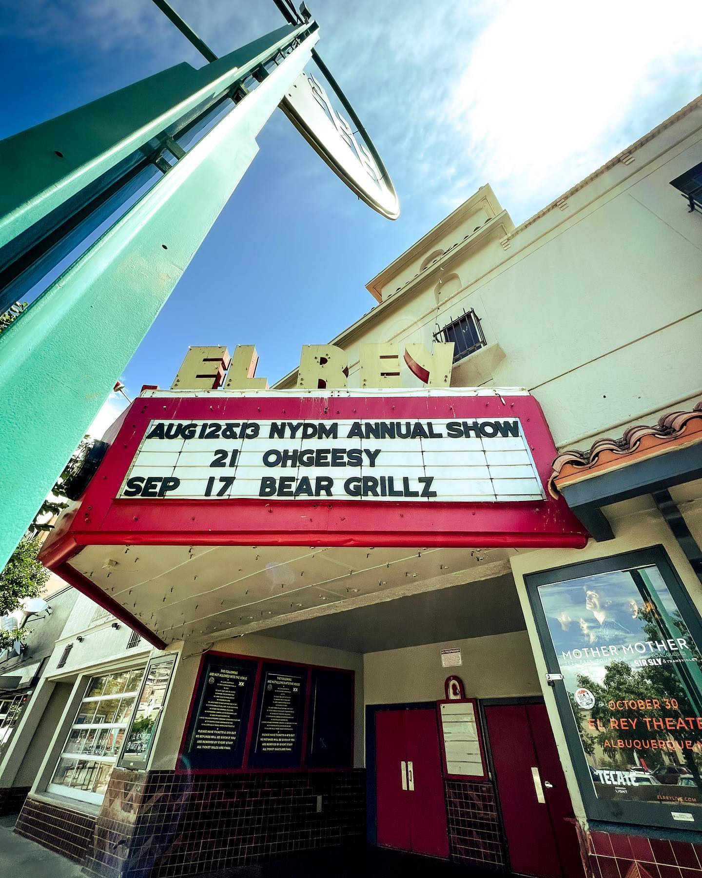 The marquee is looking mighty fine... - El Rey Albuquerque