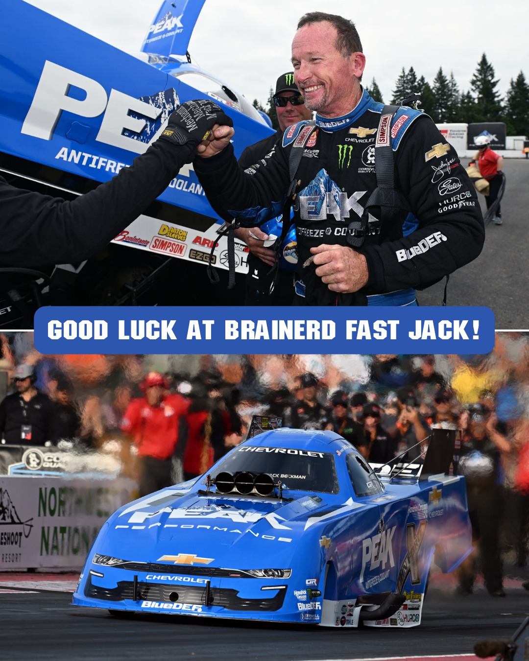 PEAK - Wishing Jack Beckman and the John Force Racing team the best of ...