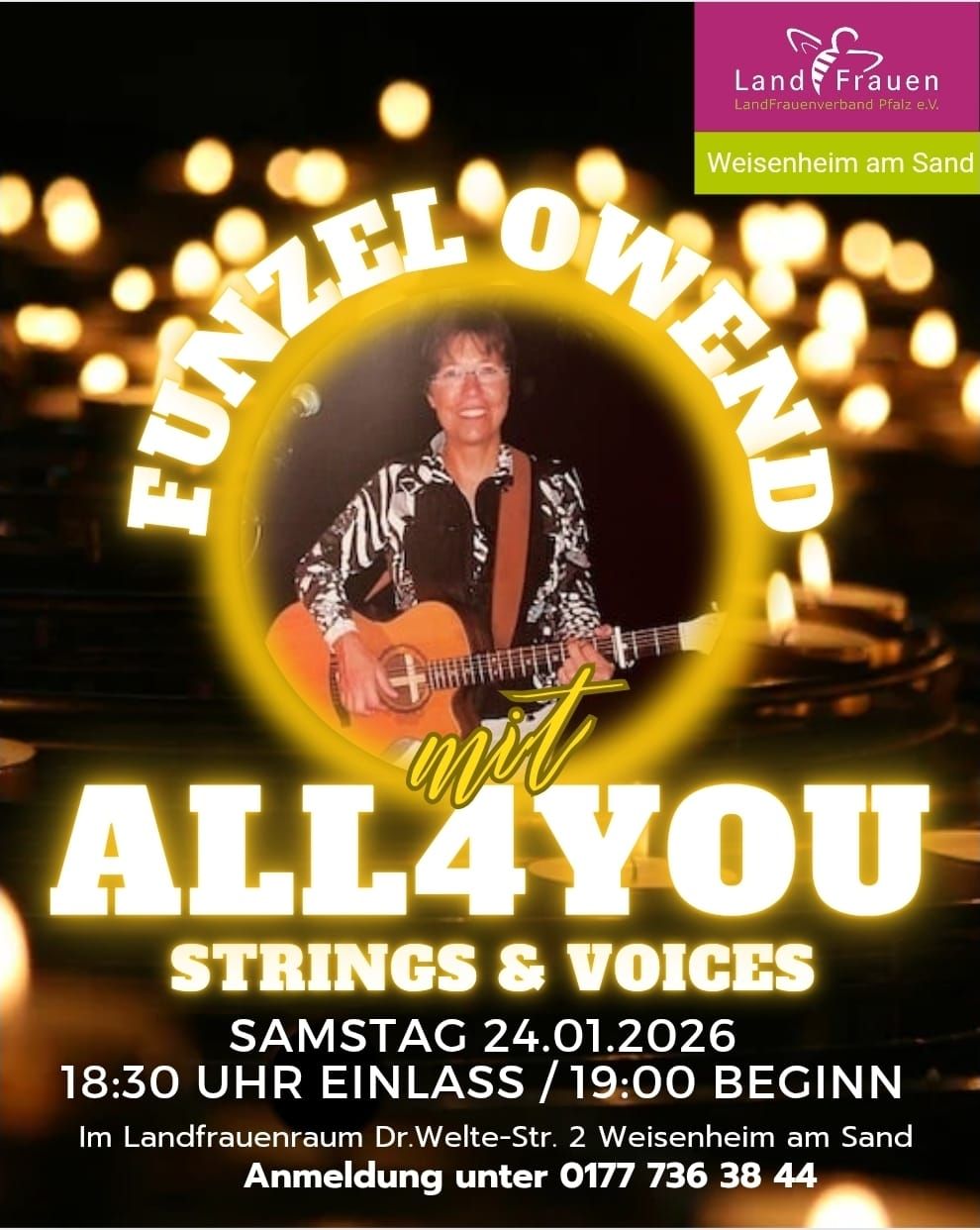 FUNZEL OWEND mit all4you bei den Landfrauen - Mitsingen erwünscht - jeah!