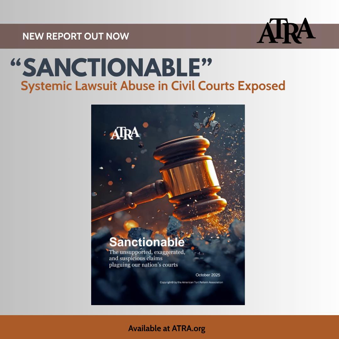 🚨 New Report:... - American Tort Reform Association | Facebook