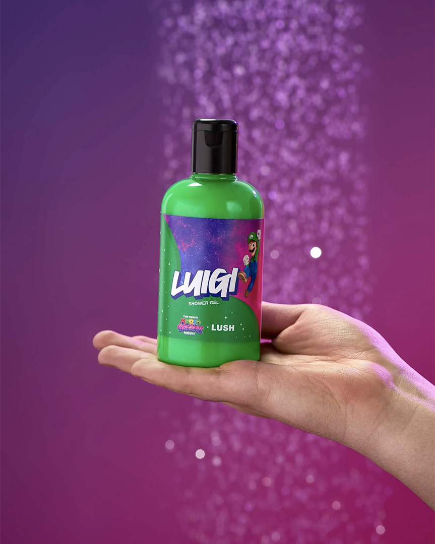 ボディソープ LUSH Nintendo MARIO LUIGI SHOWER GEL Omg…the latest Lush collab with The Super Mario Galaxy Movie looks