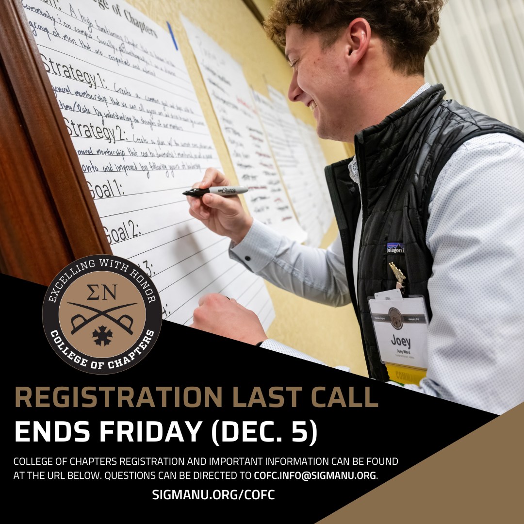 Sigma - Chapters, the registration deadline for the 2026 College of ...