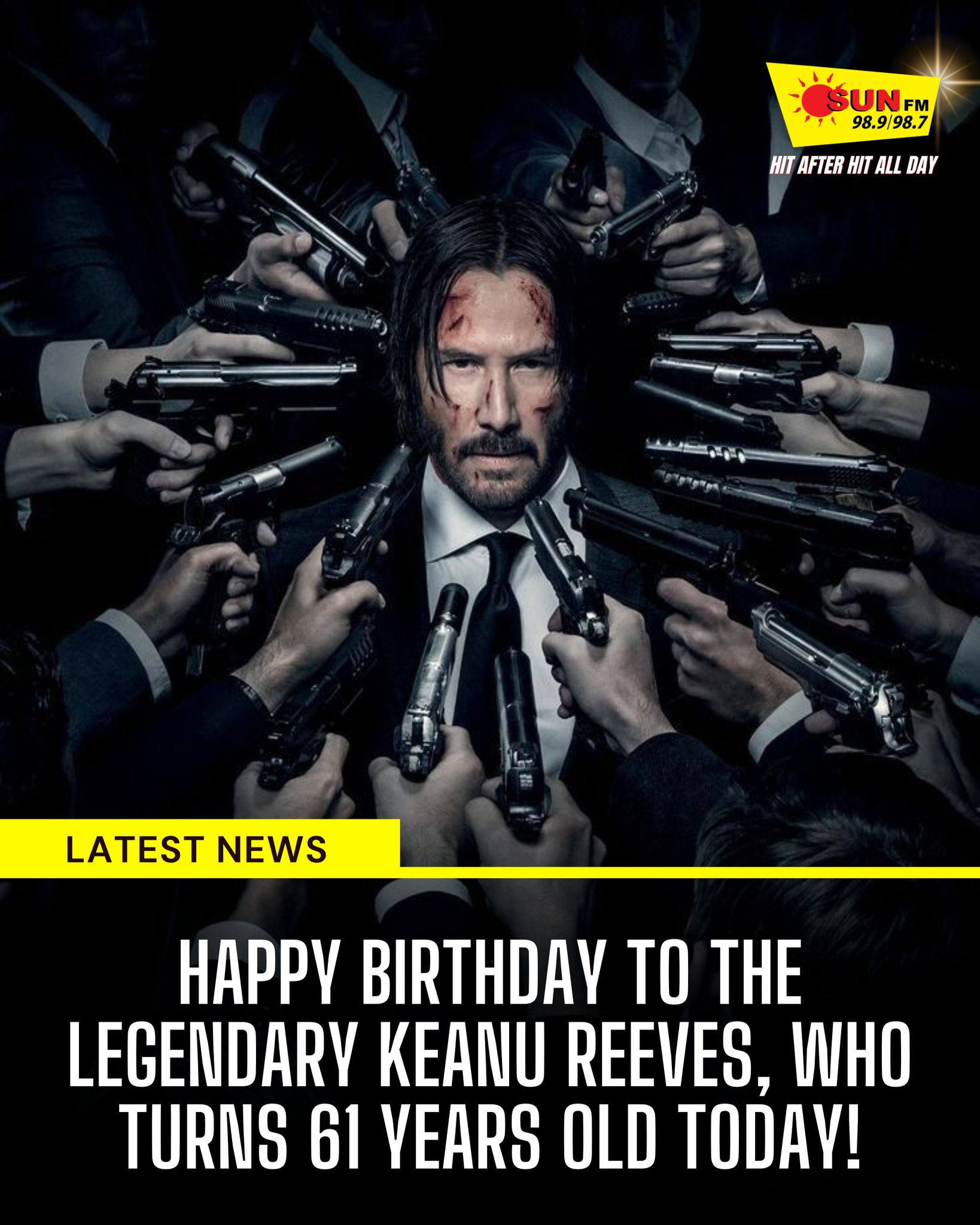 Sun - 🎉 Happy 61st Birthday to the legendary Keanu Reeves! From action ...