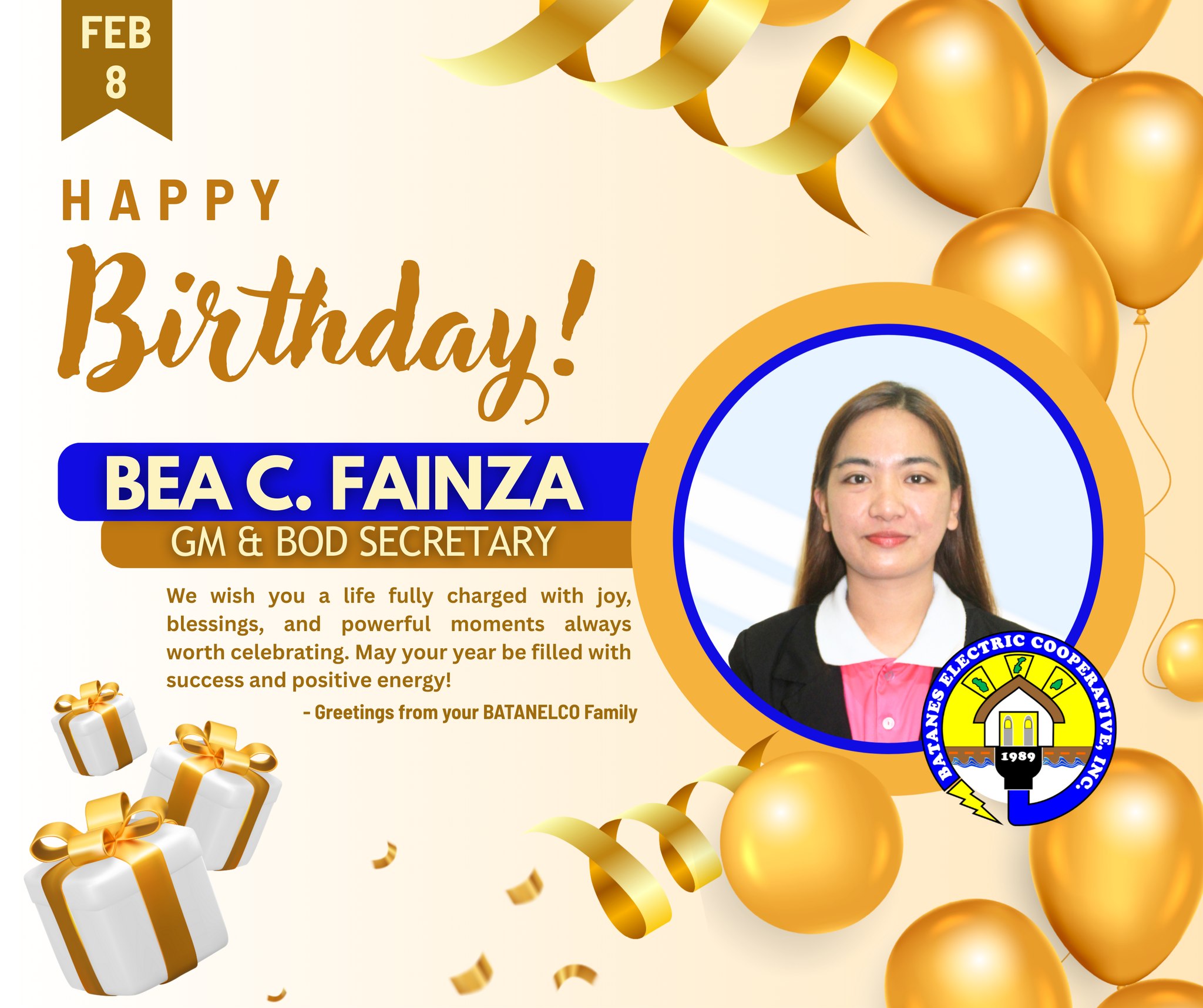 HAPPY... - Batanes Electric Cooperative, Inc. 1989 - Batanelco | Facebook