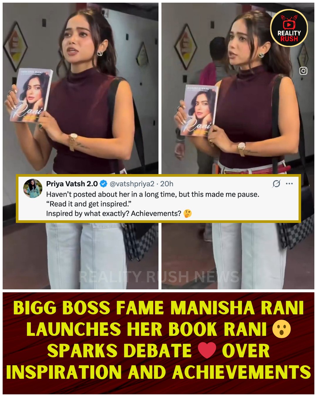 Bigg Boss fame Manisha Rani recently... - Reality Rush News | Facebook