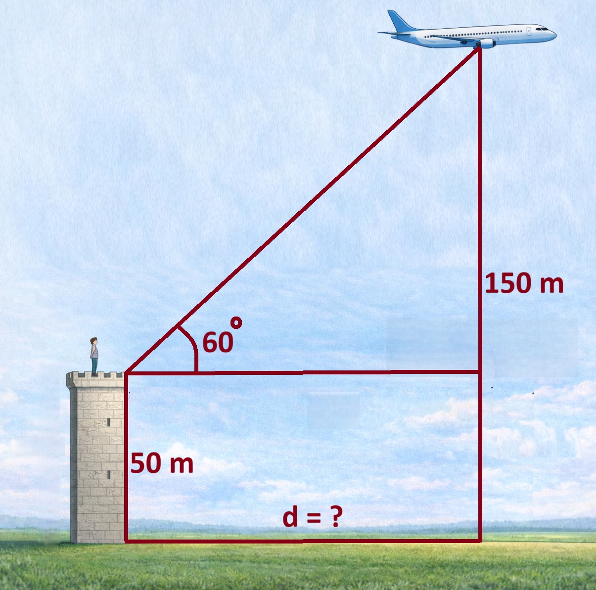 Maths & Science - From the top of a tower 50 m high, the... | Facebook