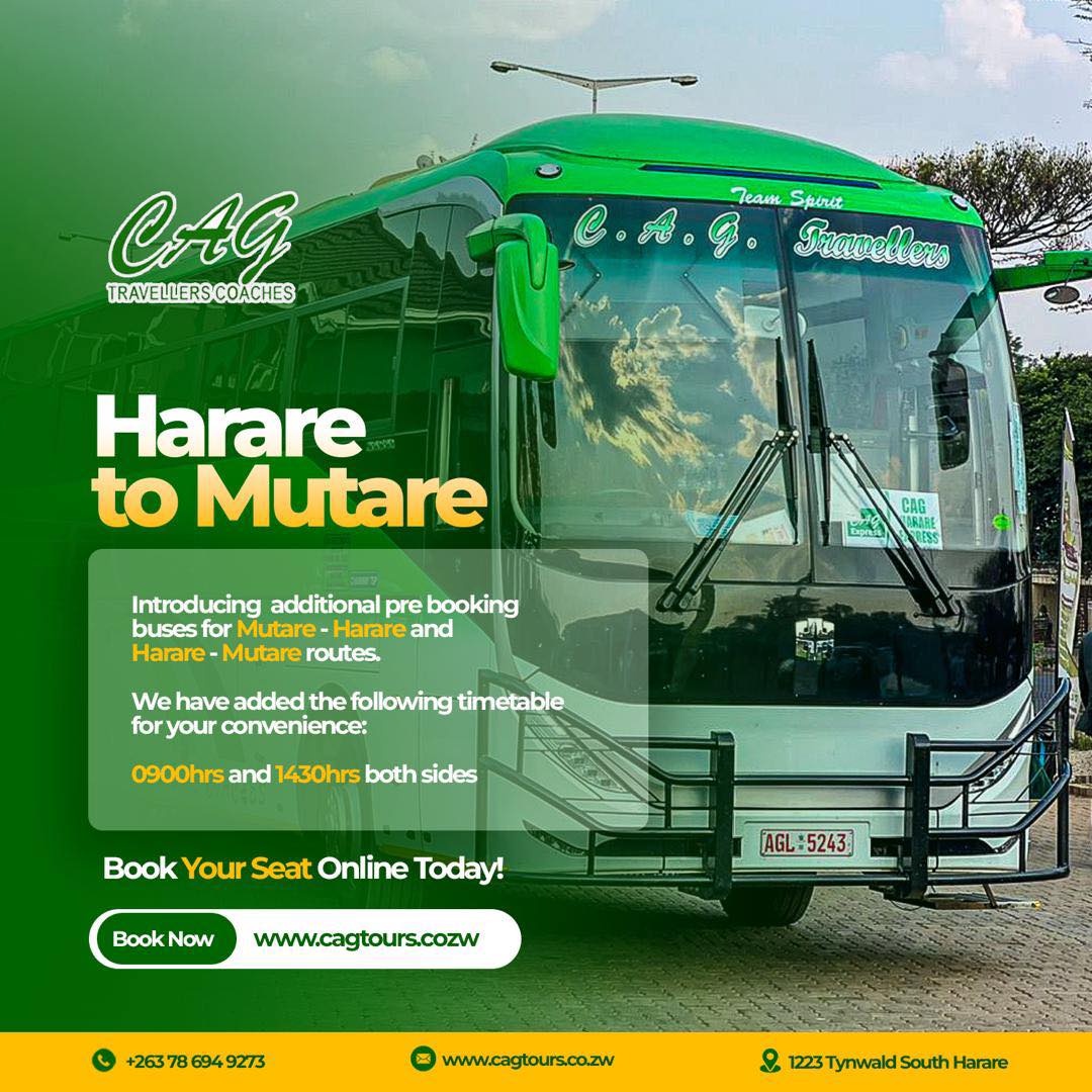 CAG - Introducing additional pre booking buses for Mutare - Harare, and ...