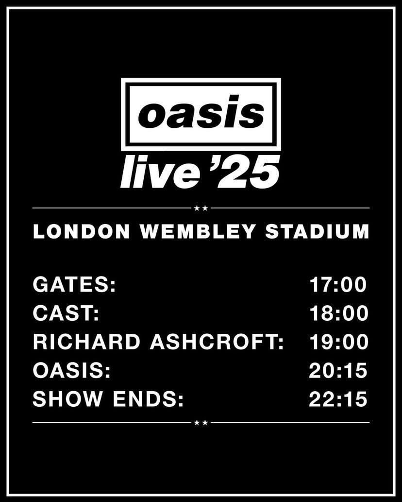 OasisLive25 🔜 For important information regarding stadium access