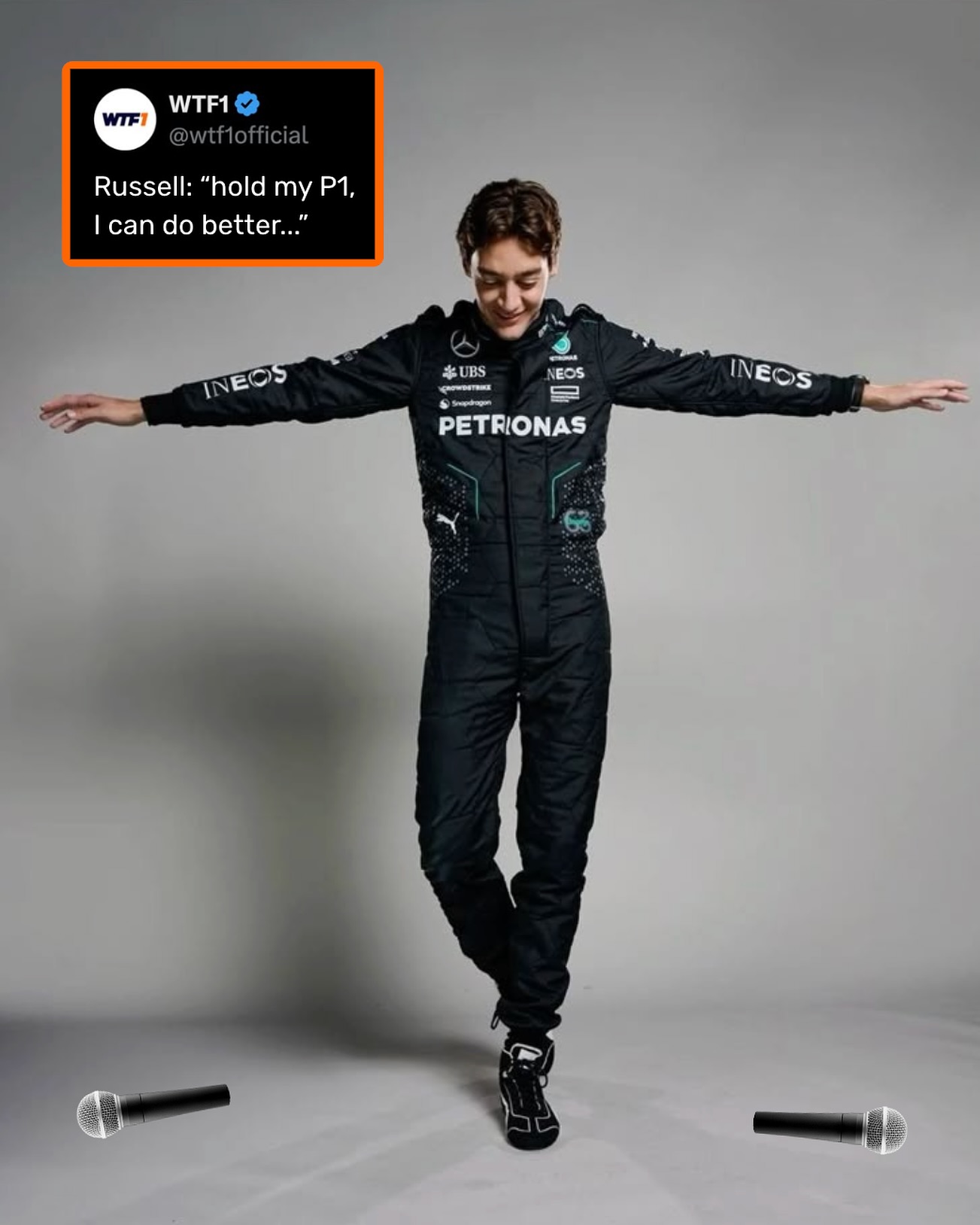 WTF1 - A double mic-drop from the pole sitter 🎤🎤 #F1 #Formula1 # ...